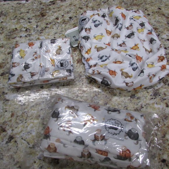 NWT,bathing swim suit diaper set w/ bags & pouch,OS, by: Teddy Tail Cloth Co
